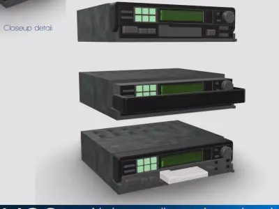 Alpine car audio pull out head unit x3 formats plus tape 3D print model