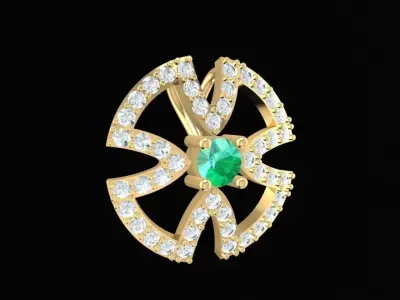 Luxury Windmill Diamond Pendant for Jewelry  234 3D print model