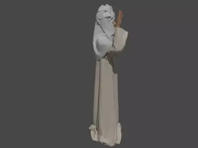 Granny Zere Kazakstan Low-poly 3D model