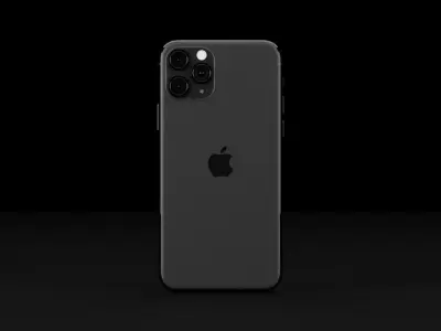 Apple iPhone 11 Pro In All Official Colors and Dimensions Low-poly 3D model