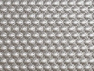 Clean White Sci-Fi Acoustic Wall PBR Seamless Texture