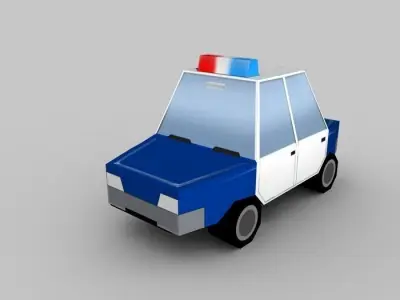 Cartoon vehicles Low-poly 3D model