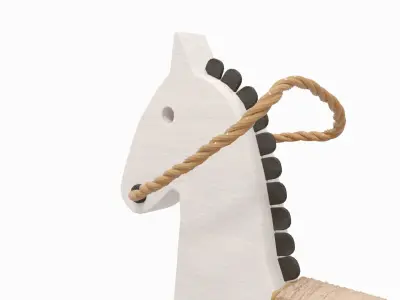 Wooden Horse Toy 3D model