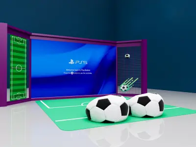 Football Competition Video Game 3D model