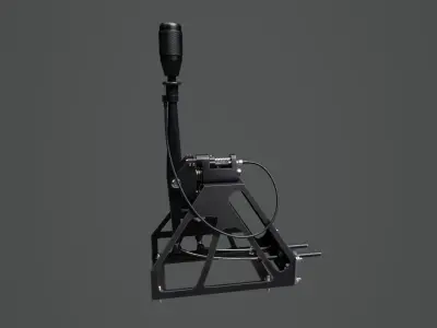 Short Shifter 01 - Variation A - Dark Gray Low-poly 3D model