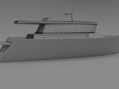Yacht Conceptual  Free low-poly 3D model