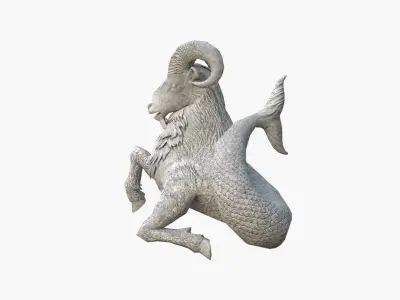 CAPRICORN STATUE - ESTATUA DE CAPRICORNIO Low-poly 3D model