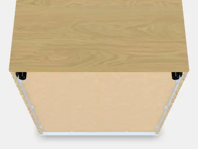 SKRUVBY Cabinet with glass doors 3D model