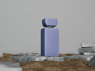 Blender Luxury Perfume Bottle 3D Realistic Render Setup Low-poly 3D model