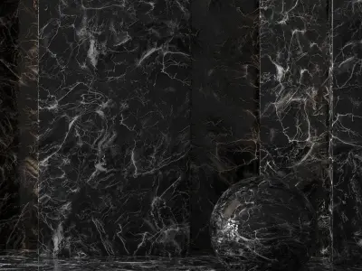 Set of 3 Marble Seamless Material 8K -Tileable- DrCG No 73 3D model