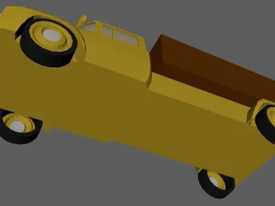 Low Poly Truck 01 Low-poly 3D model