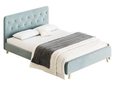Emmerson Upholstered Low Rise Bed Frame 3D model
