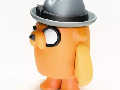  Jake the Dog Gumshoe Adventure Time toy 3D print model