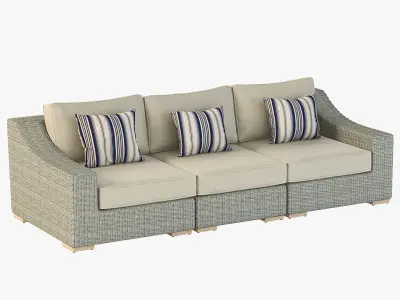 Corsica Outdoor Sofa By Madbury Road 3D model