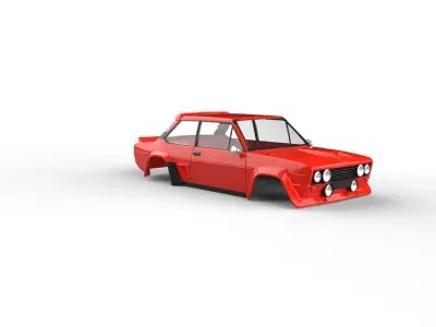 Fiat 131 Abarth 1980 Rc shell 3D print model