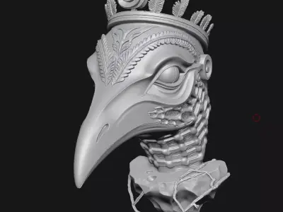 Bird sculpture 3D print model get