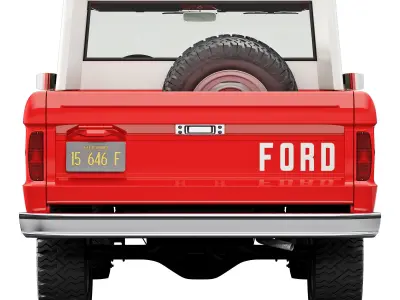 Ford bronco 1967 pickup 3D model