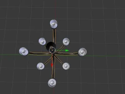 chandelier with walls 3D model