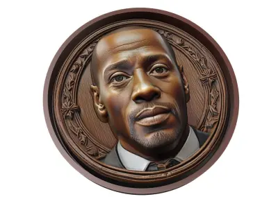 Thierry Henry Footballer Medallion 3D print model