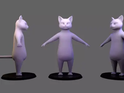 Anthropomorphic Cat 3D model
