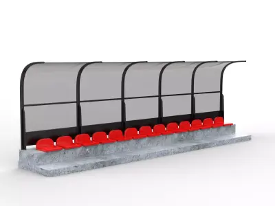 Soccer Bench 3D model