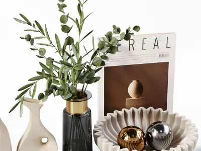 Decorative Set 205 Low-poly 3D model