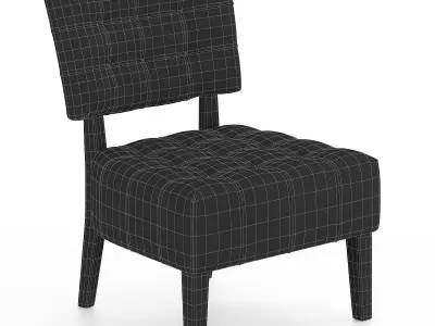 Avianna Upholstered Slipper Chair Low-poly 3D model