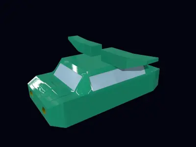 Game Ready Water Car Low-poly 3D model