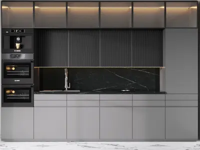 Kitchen 014 Low-poly 3D model