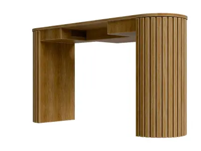 Console Table With Drawer And Unique Vertical Stripe Design Low-poly 3D model
