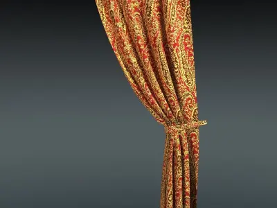 Luxurious Curtain 3D model