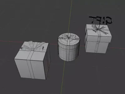 Winter Gift Box Pack 3D model