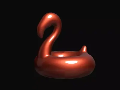 Stylized Flemingo figure 3D print model