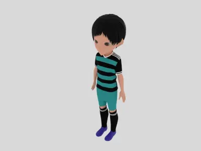 Soccer - Football  Player Low-poly 3D model order