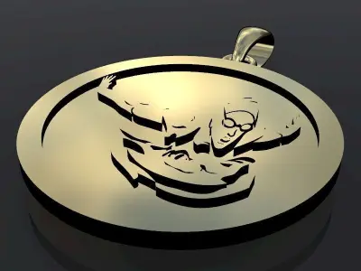 pendant swimmer 3D print model