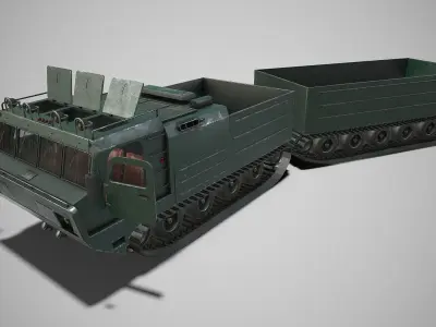 Gameready SUV DT-10 Low-poly 3D model