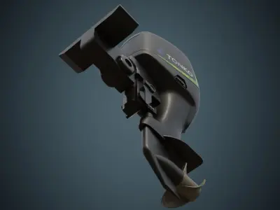 Outboard Motor 1B Low-poly 3D model