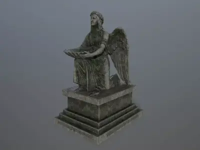 Angel Statue Low-poly 3D model