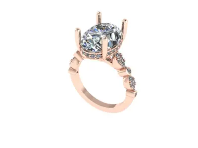 Women diamond ring 3d render  3D print model