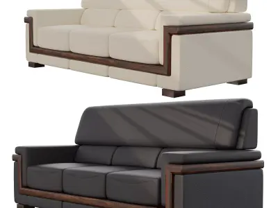 Prestige Sofa boardroom Office Low-poly 3D model