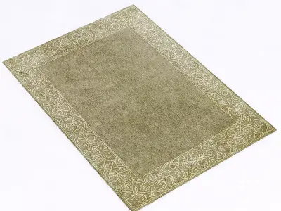 Restoration Hardware Sevilla Floral Border Rug 3D model