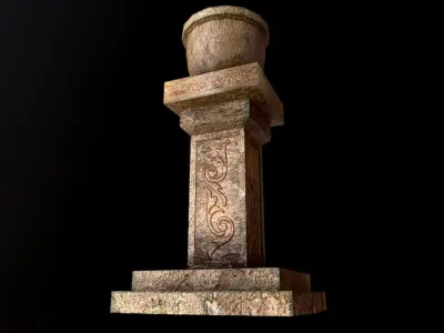 Classic Garden Vase Low-poly 3D model