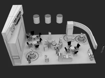 Booth Exhibition Stand a466f 3D model