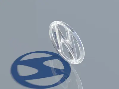 Hyundai Emblem 3D Print Ready 3D print model
