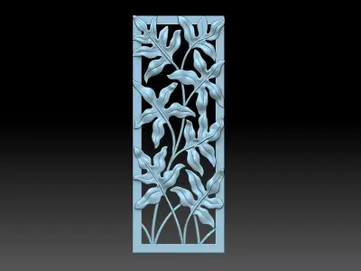 Flowers panel 3D print model