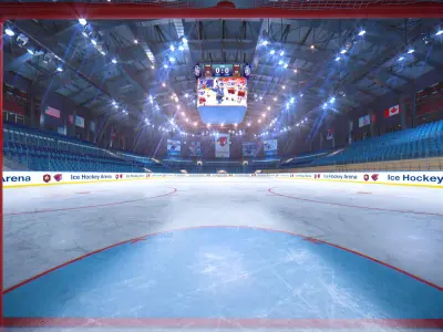 Ice Hockey Arena Stadium - Modular Environment 3D model