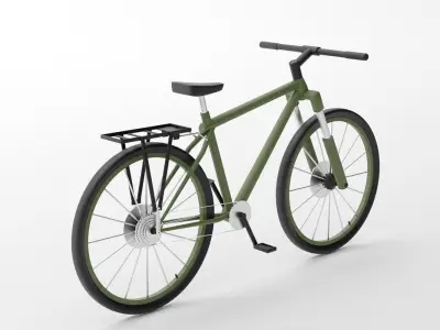 simple low poly bicycle model Low-poly 3D model