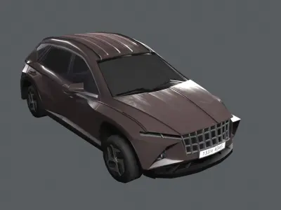 Middle Poly CAR PBR TEXTUREING  3D model