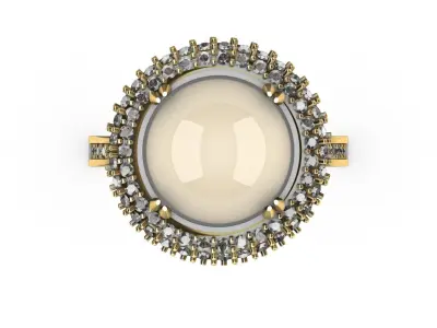 Mabe Pearl Ring mod02 3D print model