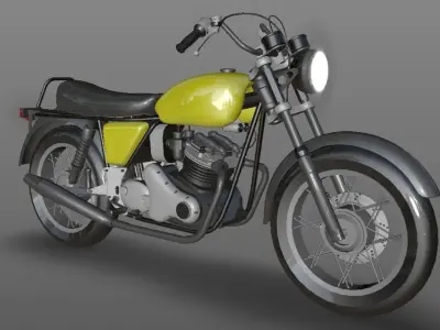 Honda cb25  Bike 3D Model Cafe Bike Game Ready Asset Low-poly 3D model